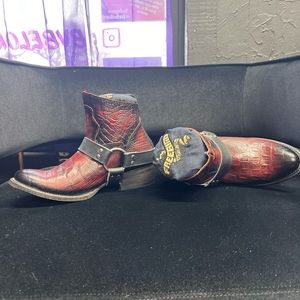 - Freebird Red Crocodile booties! Never worn!